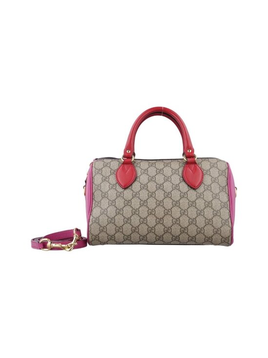 Gucci Handbags - Gucci GG Supreme Beige Red Pink Canvas Travel